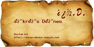 Ökrös Dénes névjegykártya
